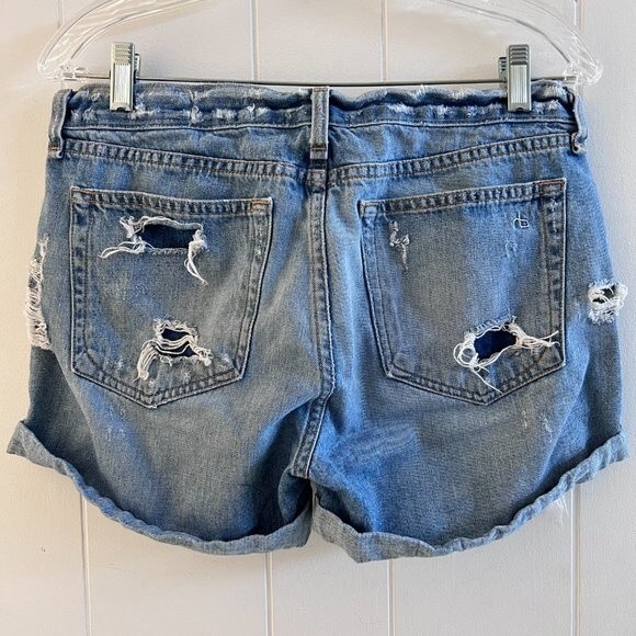 rag & bone Boyfriend Distressed Denim Shorts - Picture 4 of 10